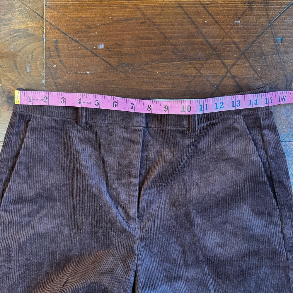 J.Crew Wide Leg Trousers in Stretchy Cordoruy. Brown‎ Pants. Size 4. NWT - Picture 4 of 11